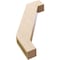 Ekena Millwork 3-inch W x 16-inch D x 22-inch H Burlington Rough Cedar Woodgrain TimberThane Knee Brace, Primed BRCUR03X16X22BURRCPR - alternate 3